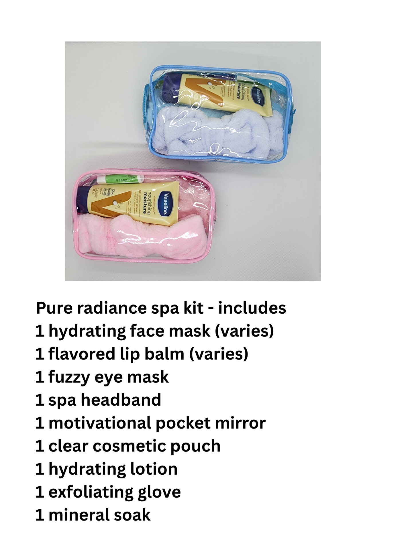 Pure Radiance spa kit-pink