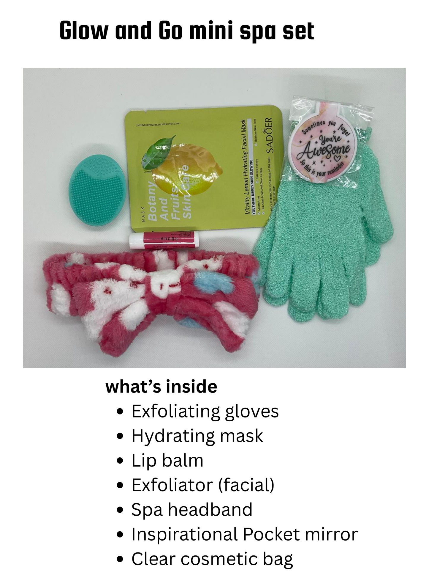 Glow & go mini spa set